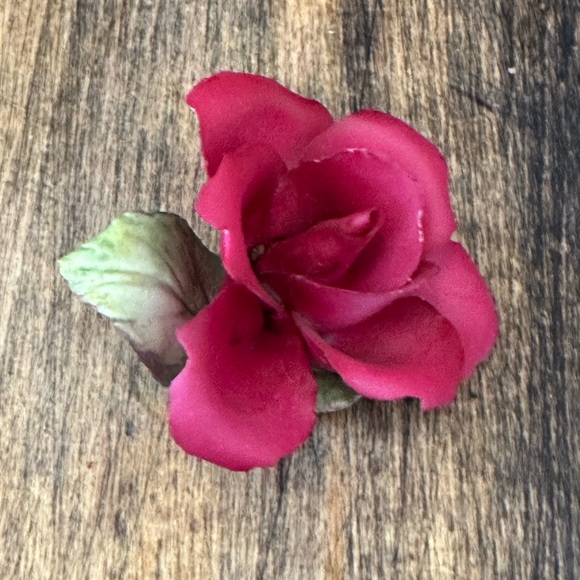 Vintage Golden Crown E & R Italy Red Rose Creamware MCM - Picture 5 of 7